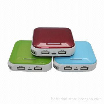 6,600mAh New Style Power Banks with Dual USB, for Mobile Phones, Charges 2 Devices Simultaneously